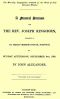 [Gutenberg 63323] • A funeral sermon for the Rev. Joseph Kinghorn / preached in St. Mary's Meeting-house, Norwich, on Sunday afternoon, September 9th, 1832